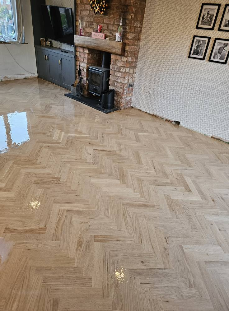 Herringbone and parquet flooring example 1